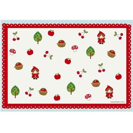 Individuales Caperucita Roja 8u